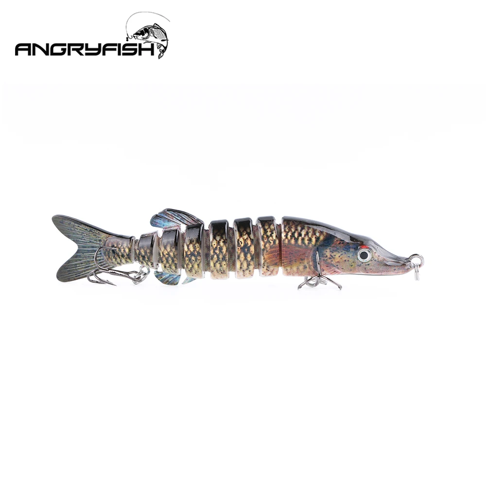 Фото Angryfish 1 шт. рыболовная приманка 8 сегментов приманка с Искусственные крючки реалистичные крючки приманка 4 цвета №4