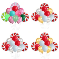 13pcs christmas party windmill aluminum film balloon pink agate metal gold silver birthday wedding party balloon decoration