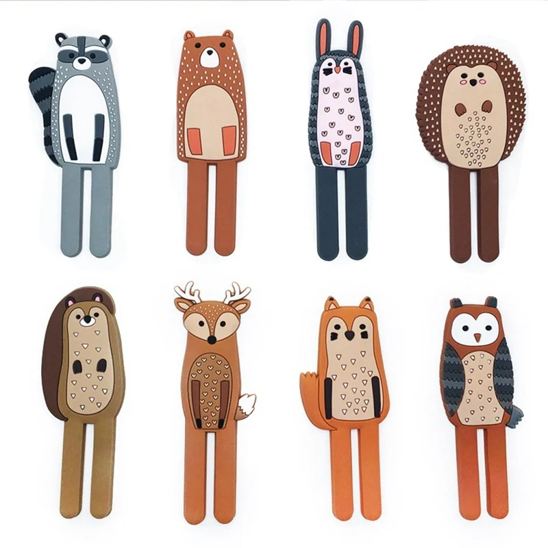 

Unique Multifunctional Cute Animals Magnetic Hooks Removable Decorative Fridge Sticker Refrigerator Message Magnet Key Holder