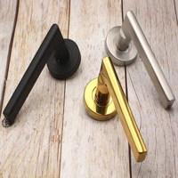 1pc one side door handles for interior doors outside black door handle black golden silver door pulls without lock free shipping