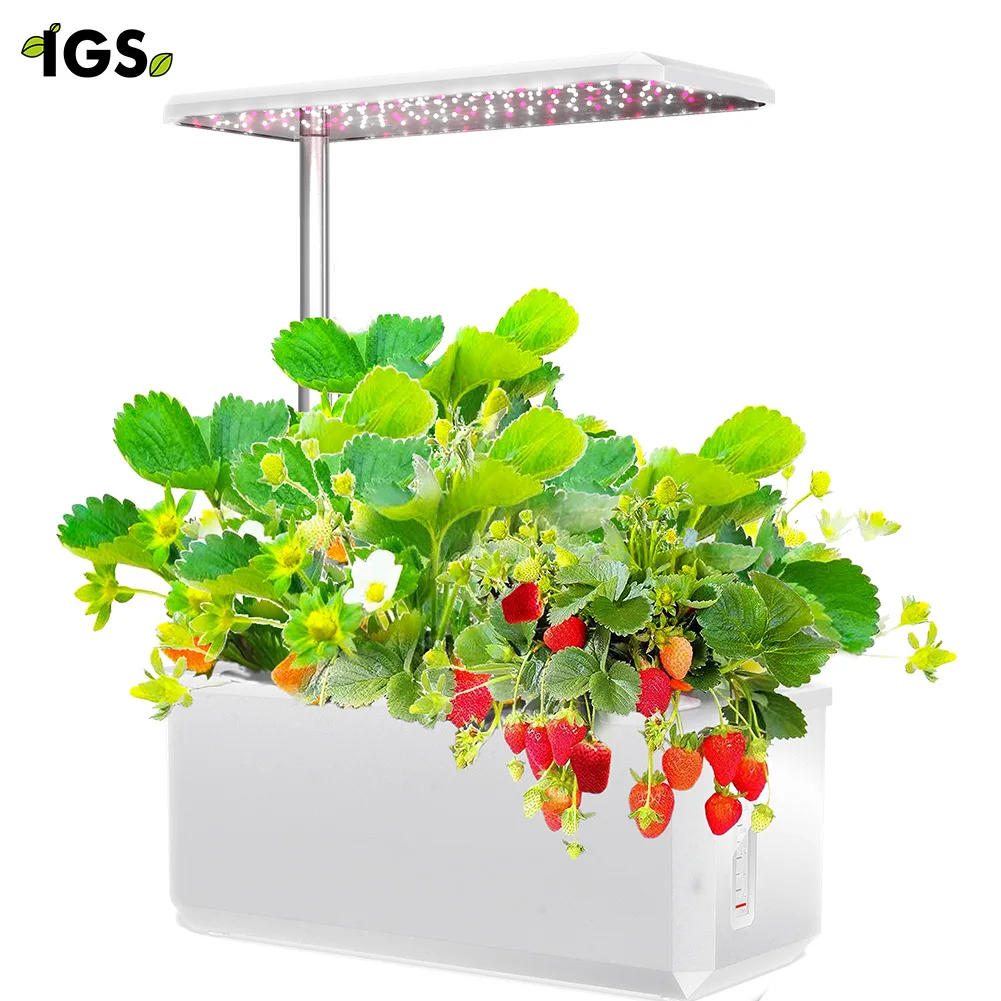 Hydroponics Growing System Intelligent Home Gardening Germination Tool with 15W LED Lights Indoor Planting Nursery Pots