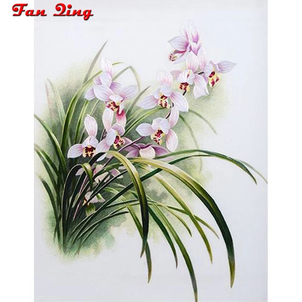 5D DIY Алмазная картина вышивка крестиком цветы орхидеи наборы Вышивка Узор Стразы