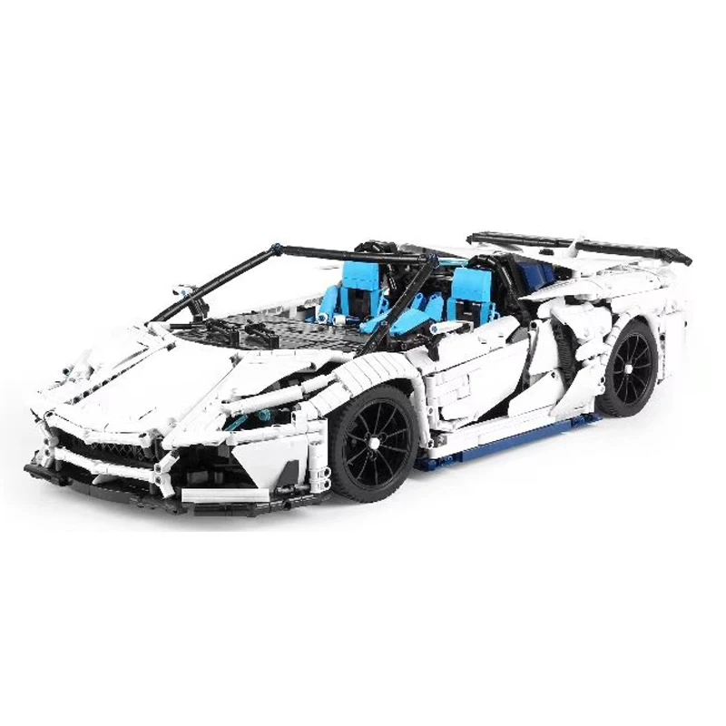 LZ2101 гоночный автомобиль al MOC 17698 Супер спортивный Aventador SVJ родстер 1:8 строительные