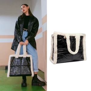 Винтажная сумка для женщин, плюшевая сумка для женщин, новинка 2020, прошитая сумка Мао, наплечная Диагональная Сумка через плечо, корейские модные сумки