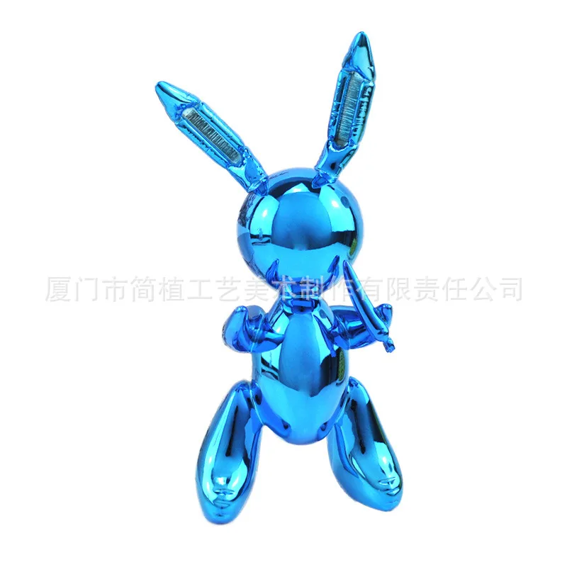 

Блестящий воздушный шар, кролик, статуя, имитация кролика, животное, Художественная Скульптура, ремесленное изделие, аксессуары для украшен...