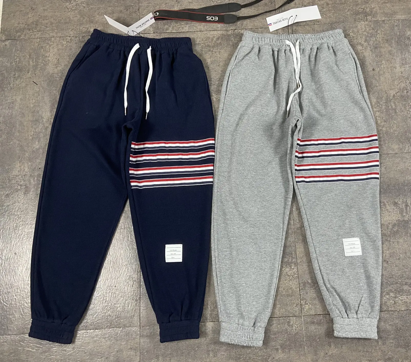 

2021 TB Thom autumn new four-ring webbing waffle pants