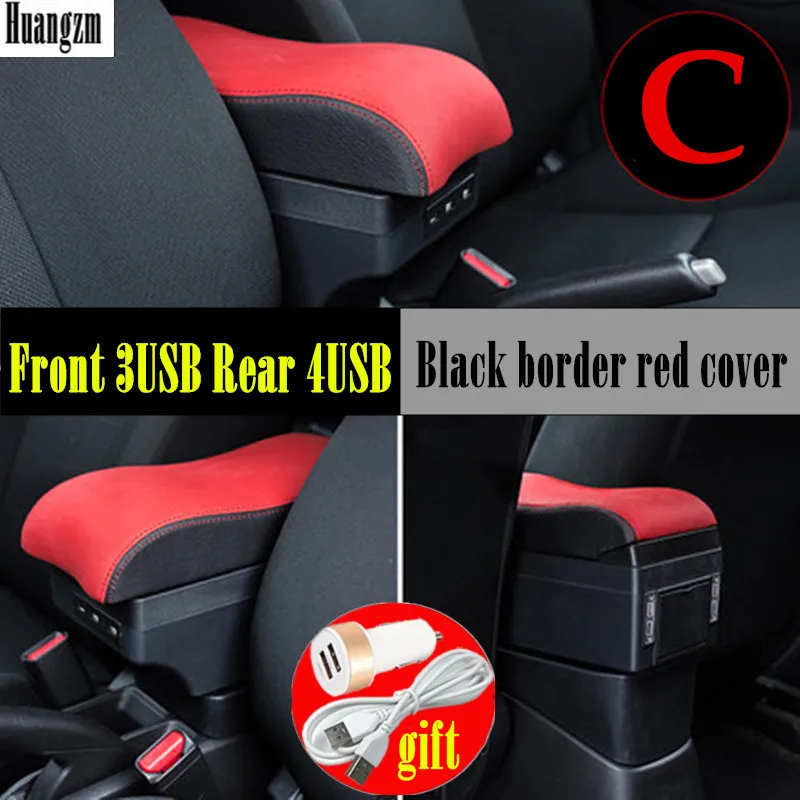 Rotatable heighten armrest box For Renault Dacia Duster 2 2010-2015 Central console storage Cup holder PU Leather USB Chargi | Автомобили