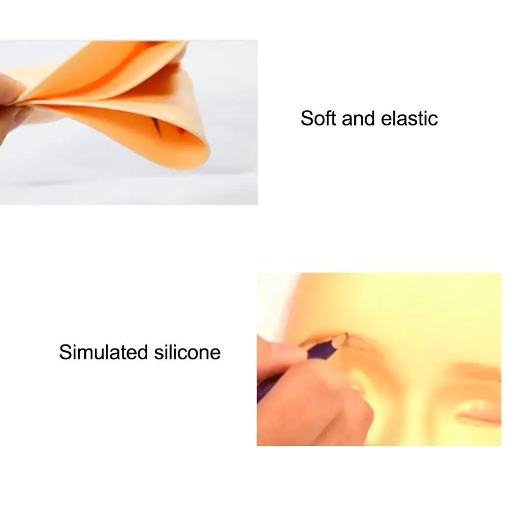 

5D Tattoo Practice Model Fake Skin Silicone Exercise for Beginner Semi-Permanent Makeup Eyebrow Lip Training Model Tattoo Supply
