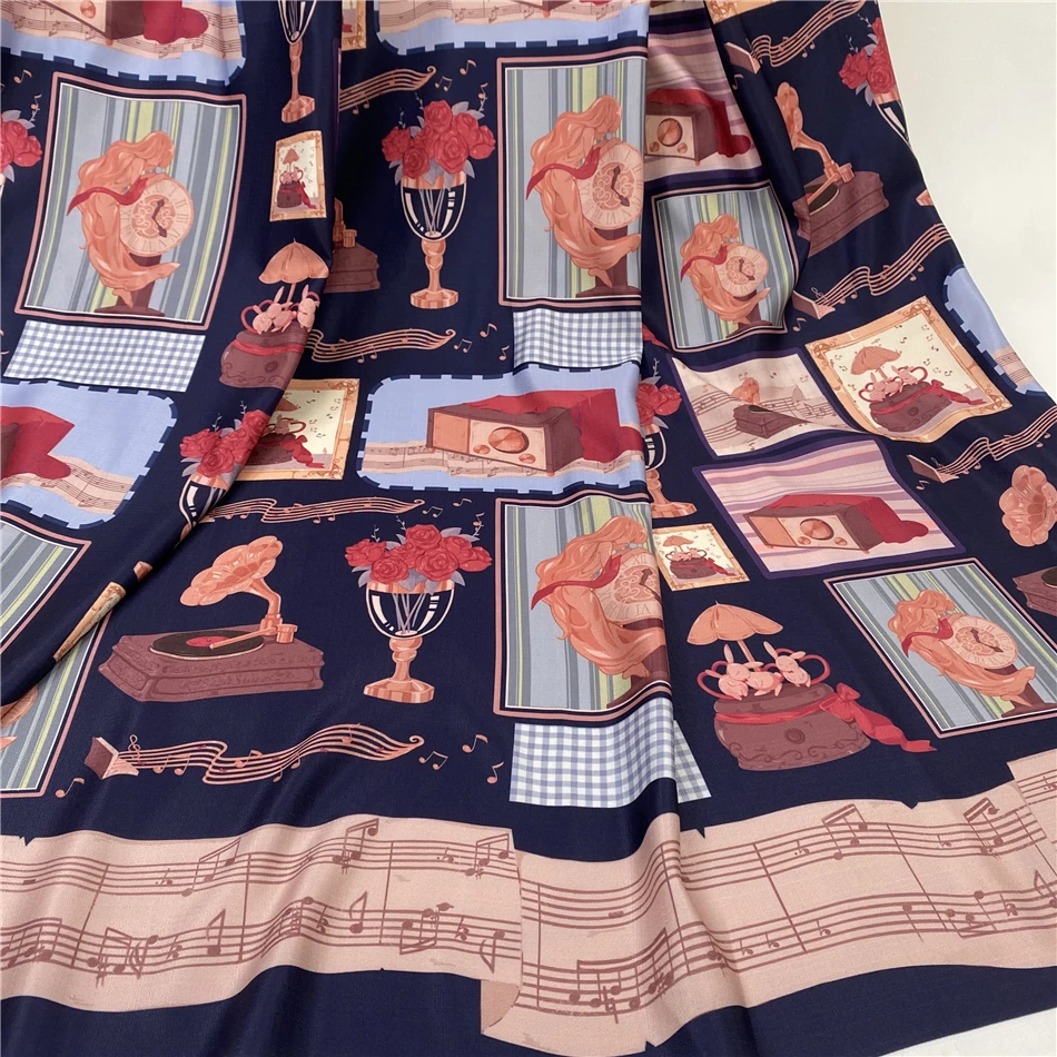 Кролик вальс шириной 140 см ткань полиэстер с принтом на метр для лоскутного шитья