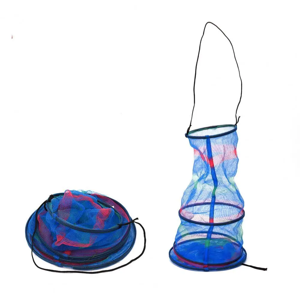 Портативный складной 3 слоя нейлоновая рыболовная сеть каркас контейнера со