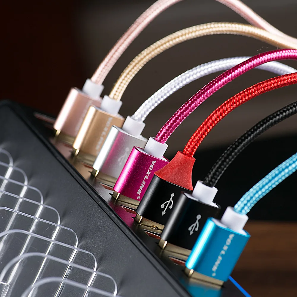 VOXLINK, 5 шт. в упаковке, USB-8-контактный кабель, нейлоновый usb кабель для зарядки и передачи данных для iPhone X Xs, xr, 8, 8 plus, 7 plus, 6s plus, 5S, iPad Air, usb-кабель