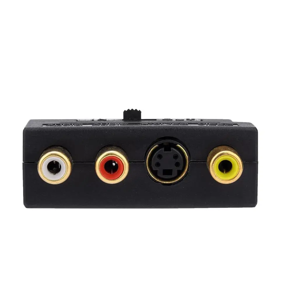 SCART Adaptor AV Block To 3 Phono Composite or S-Video With In/Out Switch Gold Flashed Connectors |