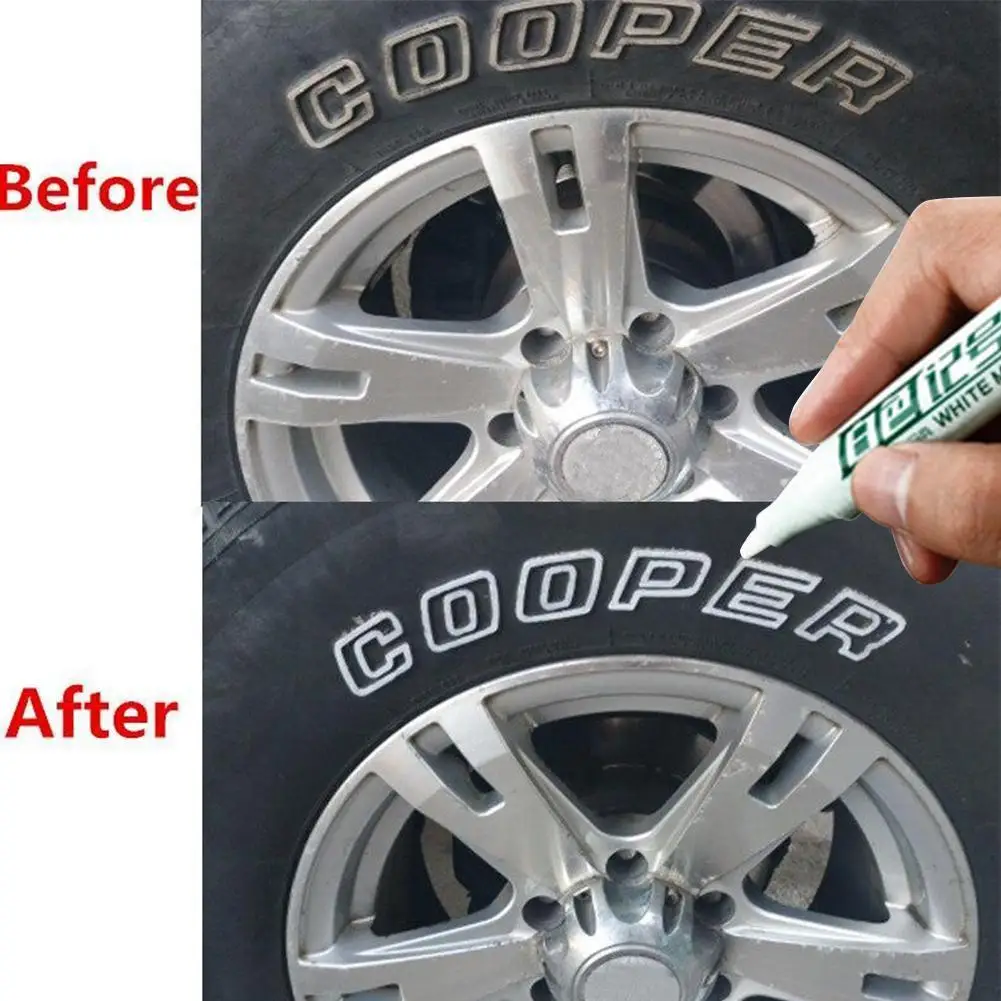 

White Marker Oily Tire Graffiti Marker Waterproof Quick-drying Paint Industrial Ceramic Pen Anti-fading R4H2