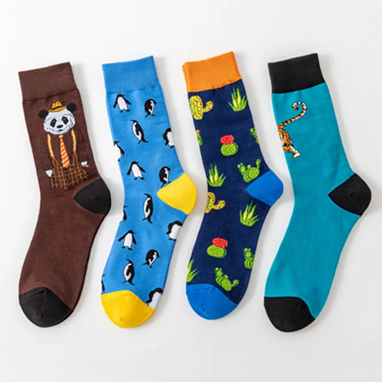 

Autumn and Winter New Long Tube Happy Socks Men and Women Couples Trend Personality Abstract European and American Tide Socks