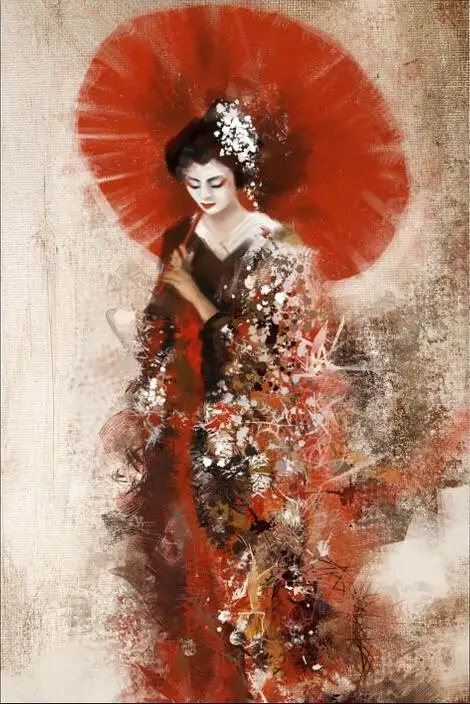 

Japan Geisha Art Silk Poster Print 24x36inch