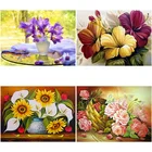 Алмазная 5D картина сделай сам, полное покрытие, круглаяквадратная вышивка, свежий цветок, вышивка крестиком в автомобиле, украшение для дома, подарок