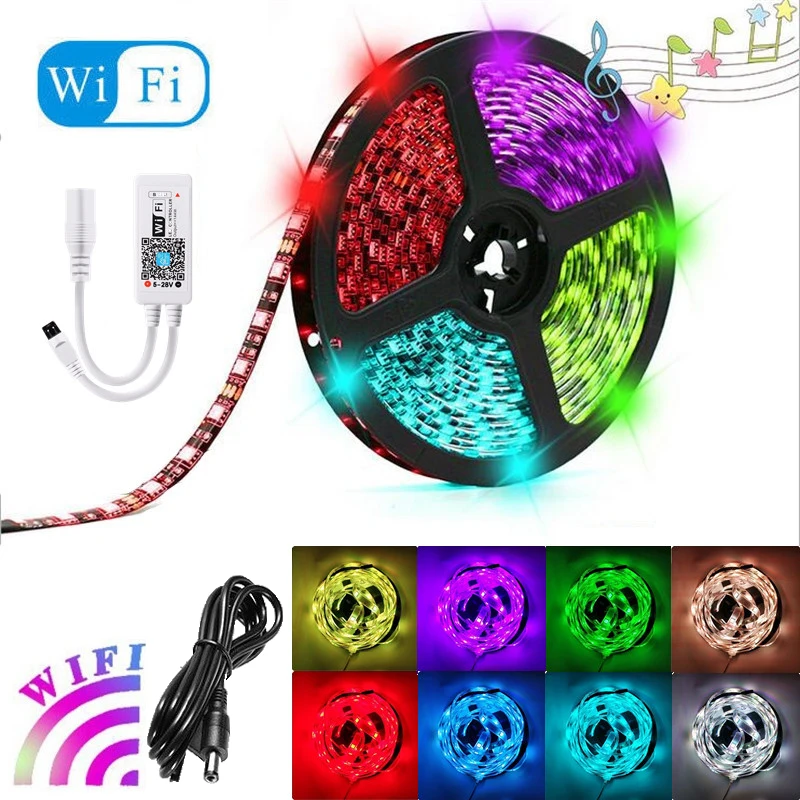 Светодиодная лента USB светильник для телевизора фоновый LED 5050 музыка Wi-Fi