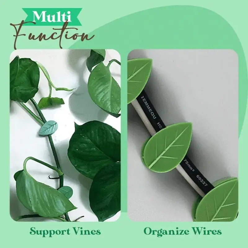

Plant Climbing Artifacts Fixing Clip Leaf Shape Self-Adhesive Invisible Garden Hook Support for Climbing Plants H88F