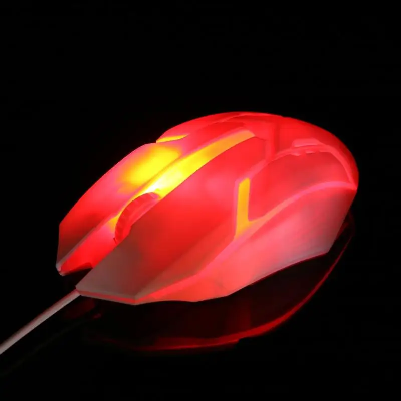 1200DPI RGB проводная мышь прочная 3 Кнопки оптическая USB легкая игровая маленькие