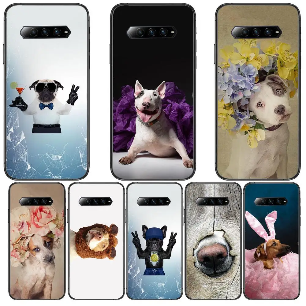 

Cute Dog Phone Case For xiaomi redmi Black Shark 4 Pro 2 3 3s Cases Helo Black Cover Silicone Back Prett mini cover funda