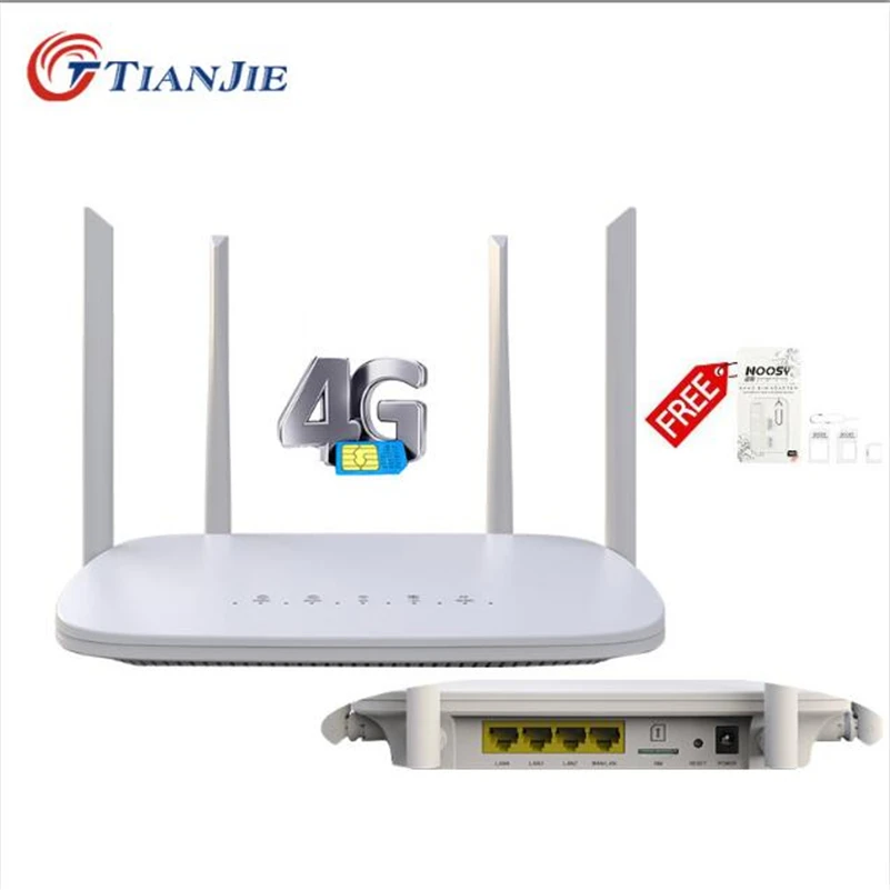 

TIANJIE 4G CPE LTE SIM CARD Router Wifi Unlock 300Mbps High Speed Mobile Hotspot Mini Modem Wireless Broadband 3G Wi-Fi Gateway
