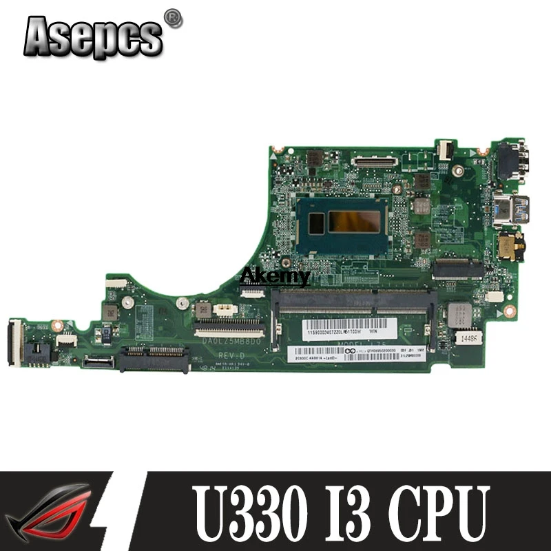 DA0LZ5MB8D0 материнская плата для ноутбука For Lenovo IdeaPad U330 U330P U330T оригинальная I3