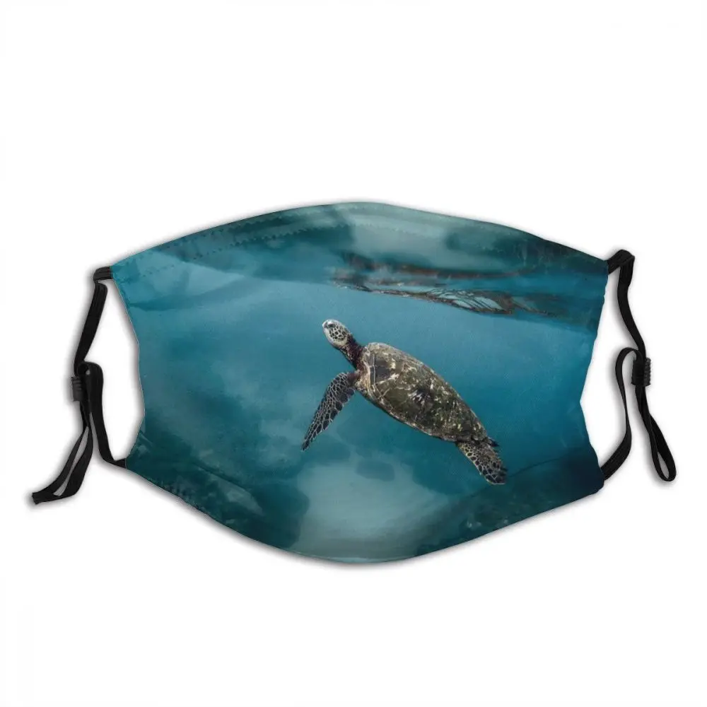 

Animal Sea Turtle Reusable Trendy Mouth Face Mask with Filters Anti Wind Dust Proof Winter Protection Cover Respirator for Adult