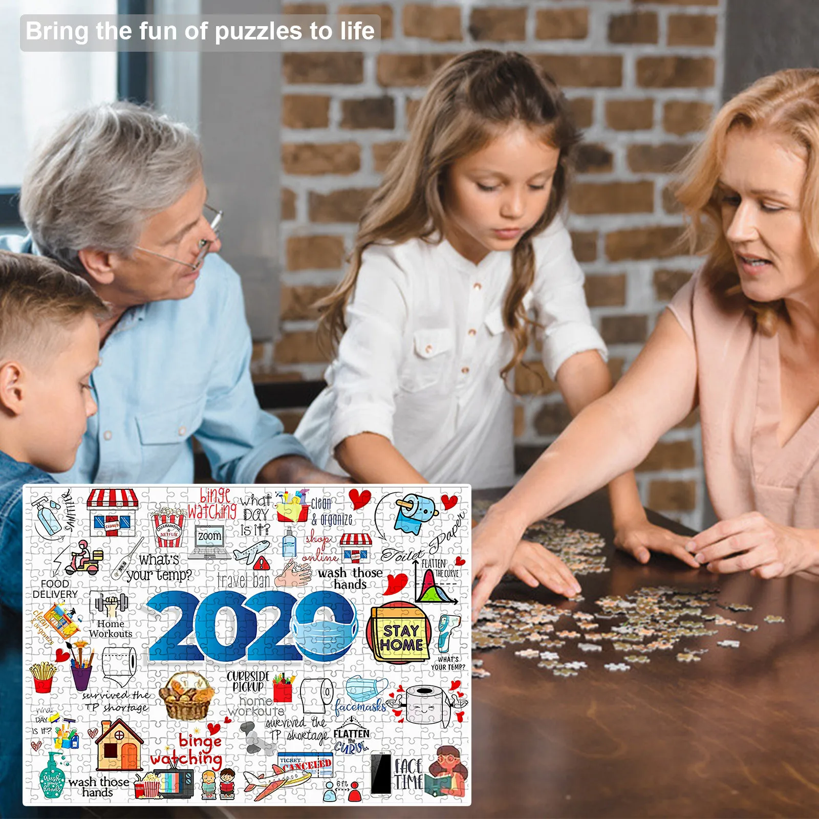 

2021 Creative Puzzles 1000 Piece Large Puzzle Game Interesting Toys Personalized Gift Matching Puzzle Early Educational Toys#50