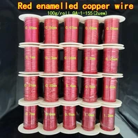 100g red magnet wire 0 16 0 2 0 35 0 8 0 9mm qa 1 155 enameled copper wire magnetic coil winding for electric machine inductance