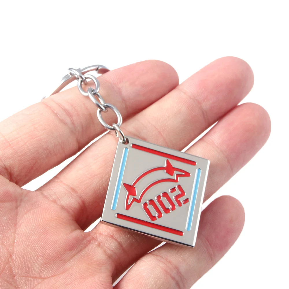Аниме DARLING in the FRANXX 02 Zero Two Keychain Code 002 Red Devil Horn подвеска брелок для женщин и мужчин