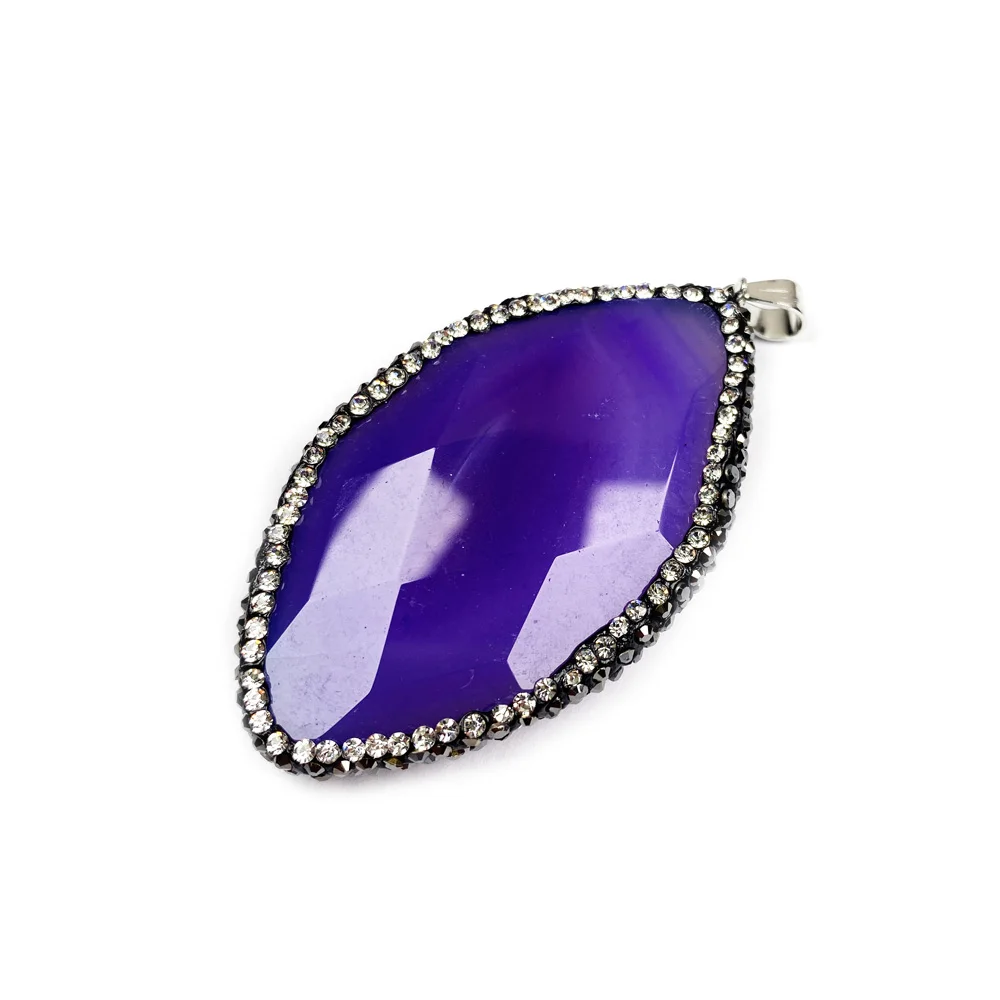 

1pcs Natural Stone Pendant Horse Shape Faceted Drogan Agates Charm for Jewelry Making Necklace Accessories for Women 35x60mm