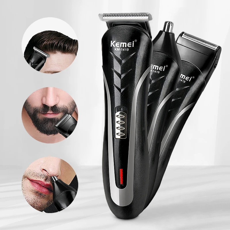 

Kemei Electric Hair Clipper Men Professional Rechargeable Hair Trimmer Razor Haircut Tool Hair Cutting Machine Barber Clippers