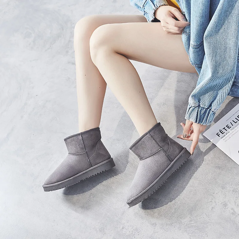 Зимние сапоги женские короткие трубы Новинка 2019 года Корейская Студенческая