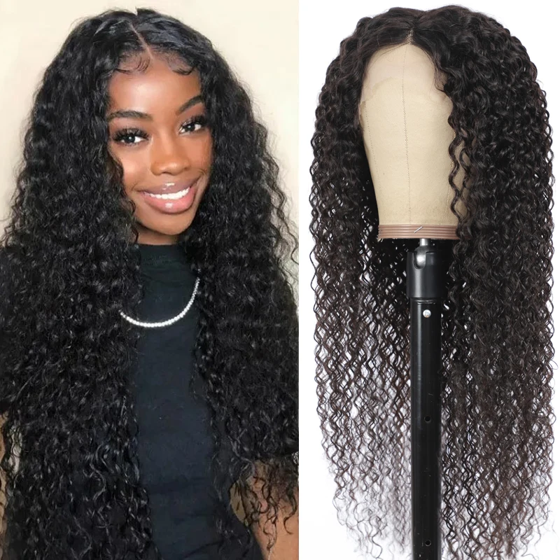 

Kinky Curly 13X4 Lace Front Human Hair Wigs Natural Color Lace Front Wig Brazilian Human Hair Wig Remy Hair Wigs For Black Women
