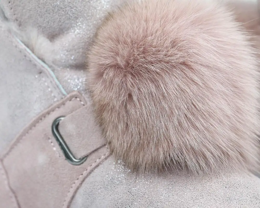 

New Style 100% Natural Fur Warm Winter Boots Women Shoes 2020 Genuine Cowhide Leather Shoes Women Snow Boots Women Boots