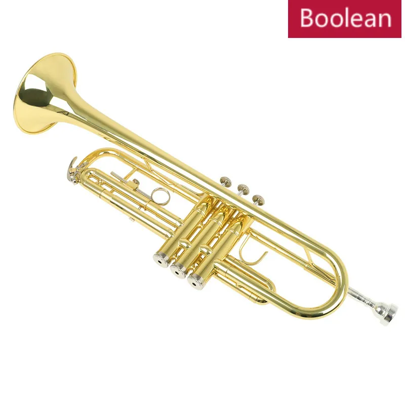 Высококачественная Bb труба B плоская прочная Латунная Труба с мундштуком|Труба| |