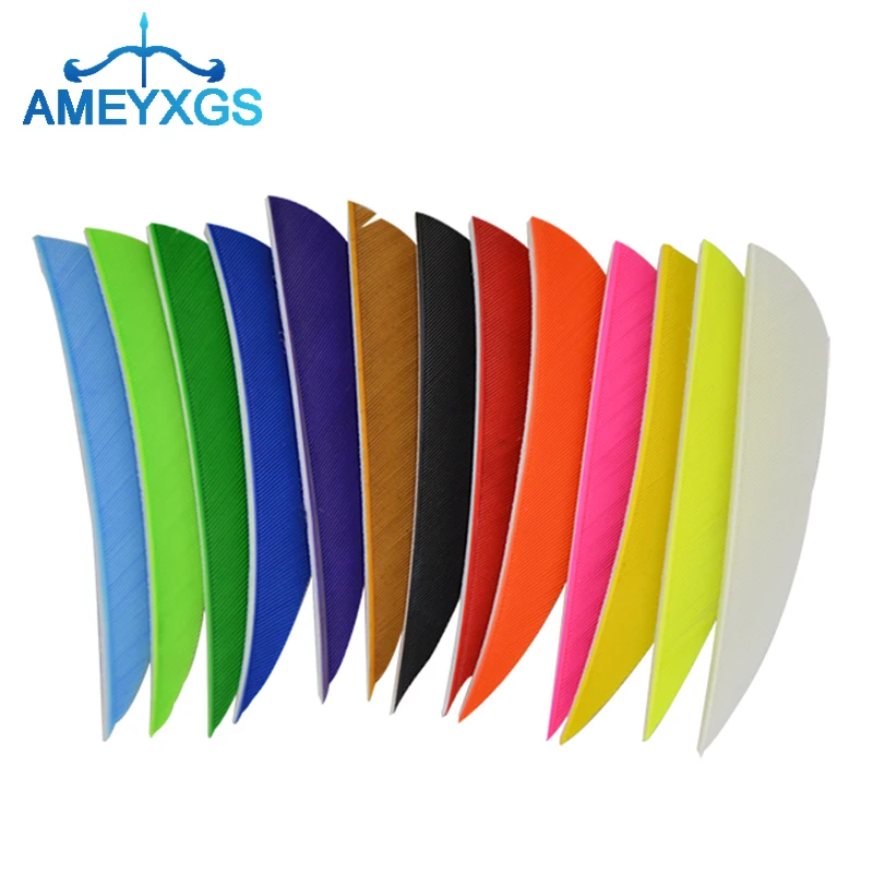 

30pcs 3 Inch Archery Turkey Feather Natural Arrow Vanes Water Drop Fletching for Outdoor Camping Hunting Shooting Accessories