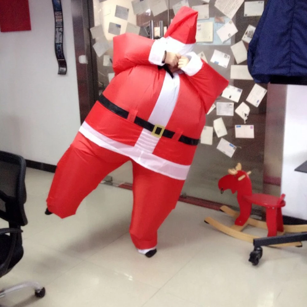 Рождественский надувной костюм Санта Клауса спортивный воздушный вентилятор
