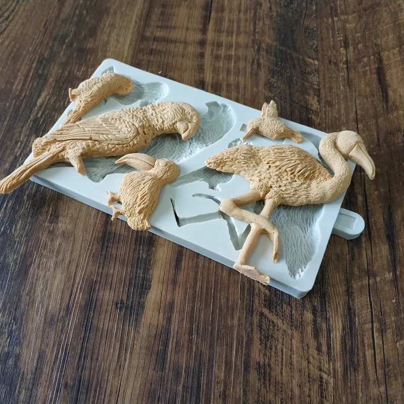 Силиконовые формы форма для гипса помадки птицы попугая колибри Гавайские