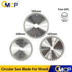 Диск для циркулярной пилы, диаметр 160, 165, 185 мм, TCT, для дерева, пластика, акрила, деревообрабатывающий пильный диск, 24T, 48, 60T, 80T, 1 шт.