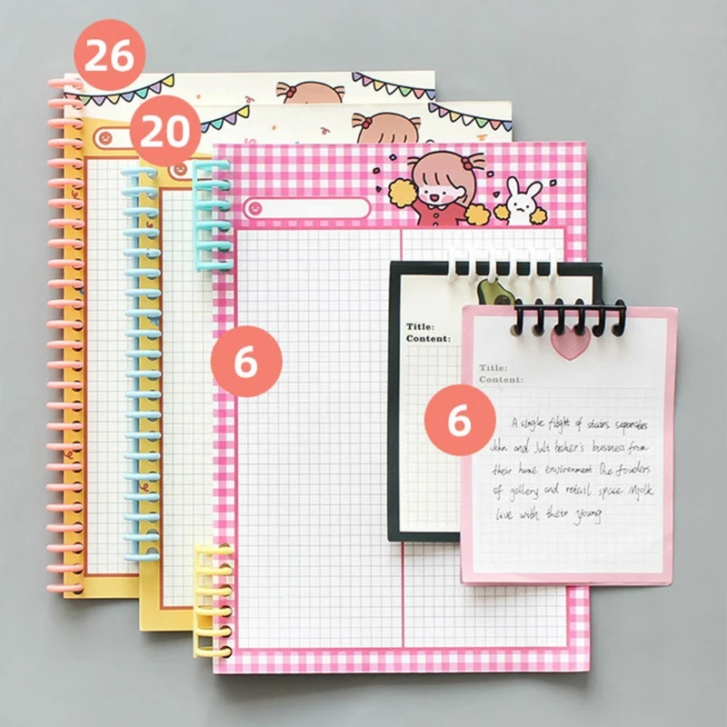

10 Pcs 30 Holes Circles Ring Loose-leaf Paper Book Scrapbook Album Binder Spiral A4 Notebook Binding Clips