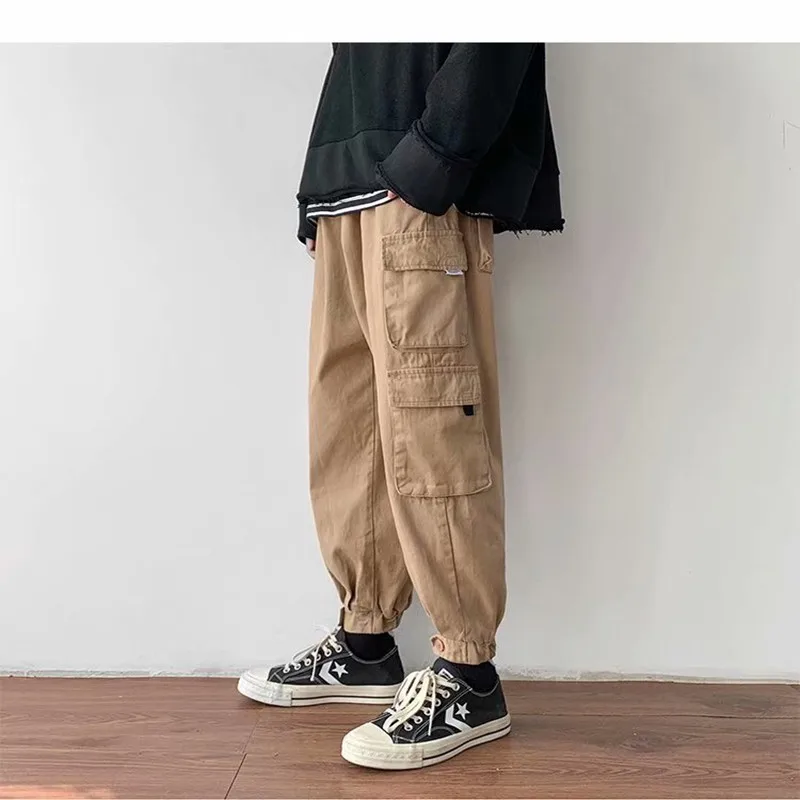 Брюки мужские спортивные с несколькими карманами уличная одежда повседневные