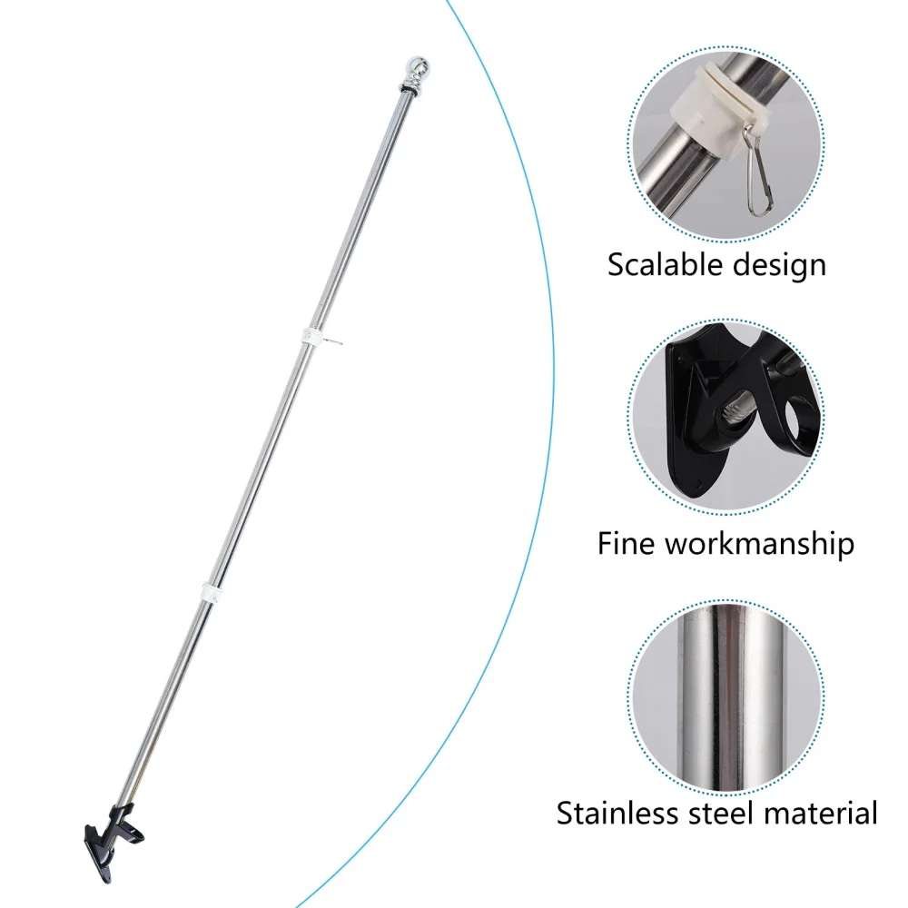 

1 Set Metal Flag Pole Rustproof Flagpole Durable Outdoor Flag Pole for Garden