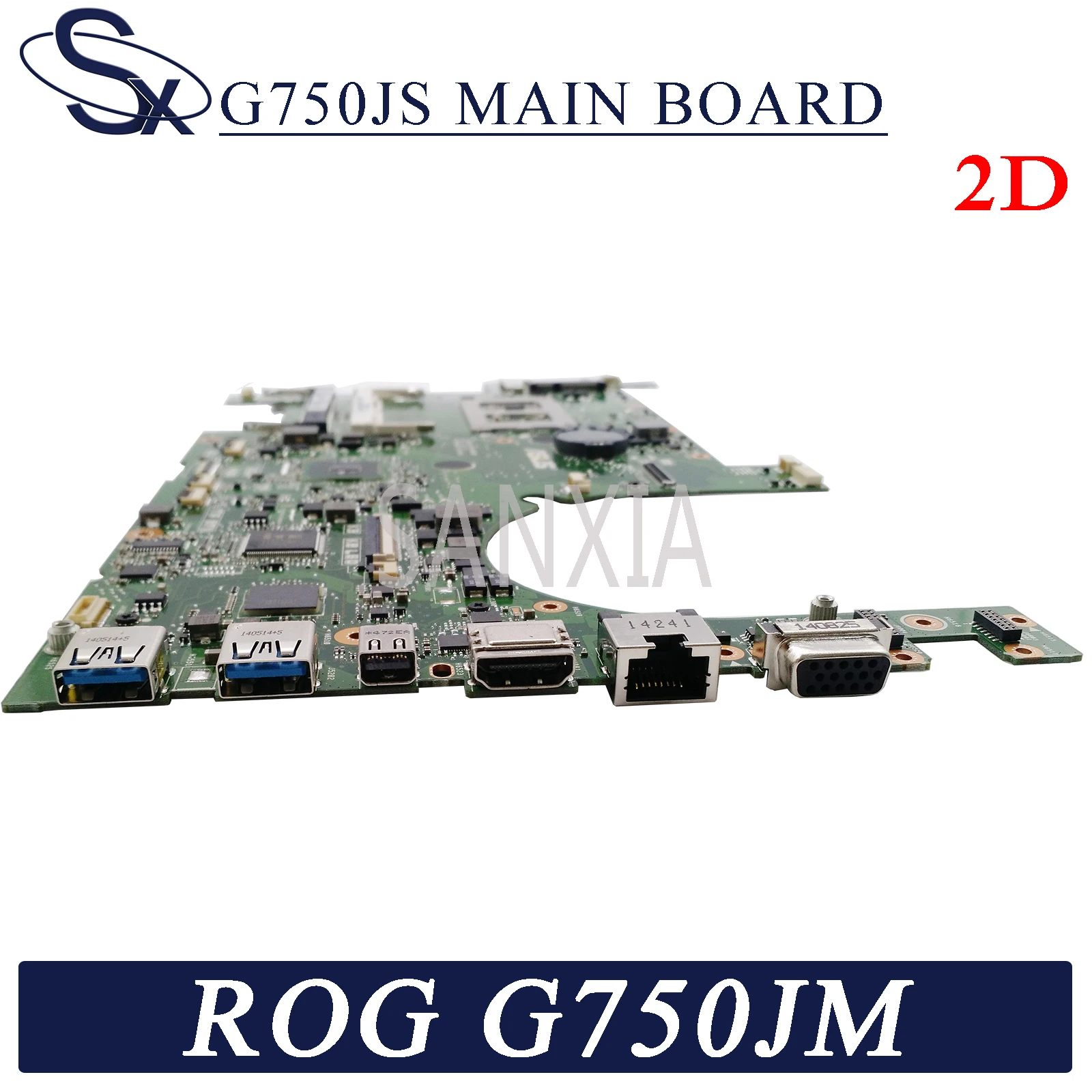 KEFU G750JS материнская плата для ноутбука ASUS ROG G750J оригинальная DDR3L 2D I5-4200H |