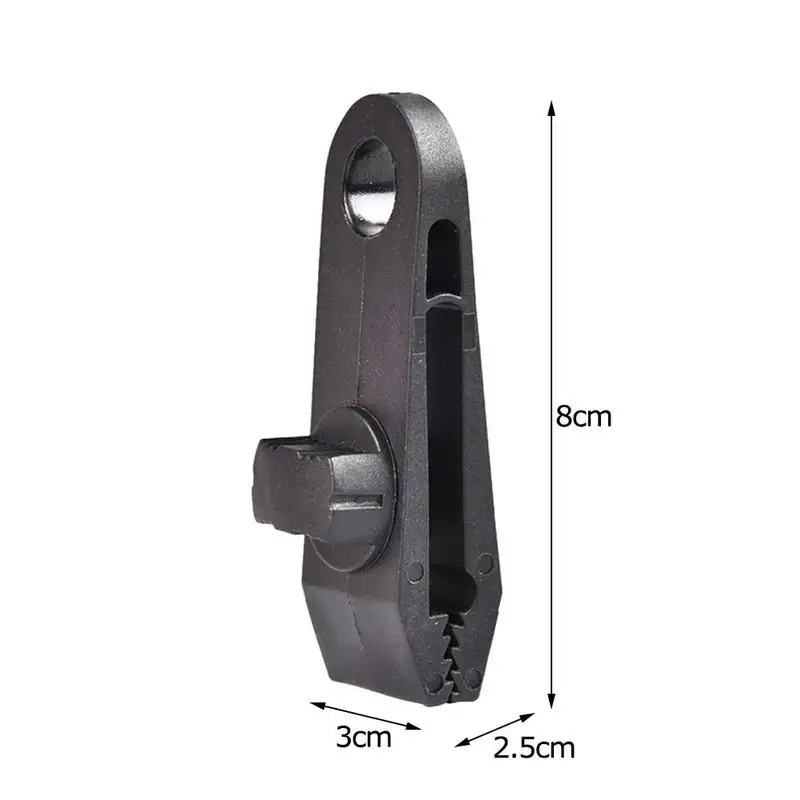 

10PCS Tent Clip Adjustable Plastic Heavy Duty Windproof Awning Clamp Outdoor Camping Tent Alligator Clip Nylon Jaw Grip Trap