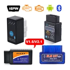 Mini Elm327 Bluetooth OBD2 V1.5 Elm 327 в 1,5 OBD 2 Автомобильный диагностический инструмент сканер Elm-327 адаптер OBDII автоматический диагностический инструмент