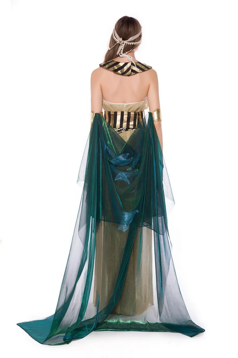 Платье богини Клеопатры для взрослых косплея на Хэллоуин египетский фараон