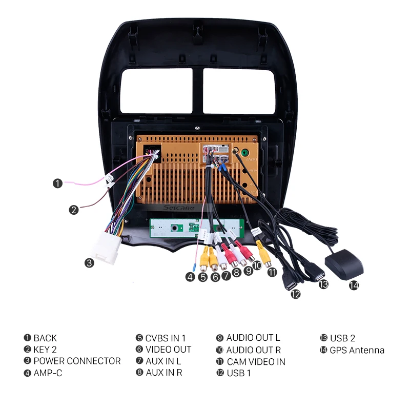 

Seicane 10.1" Android 9.1 HD 1024*600 Car GPS multimedia Radio Navi player For 2010 2011 2012-2015 Mitsubishi ASX Peugeot 4008