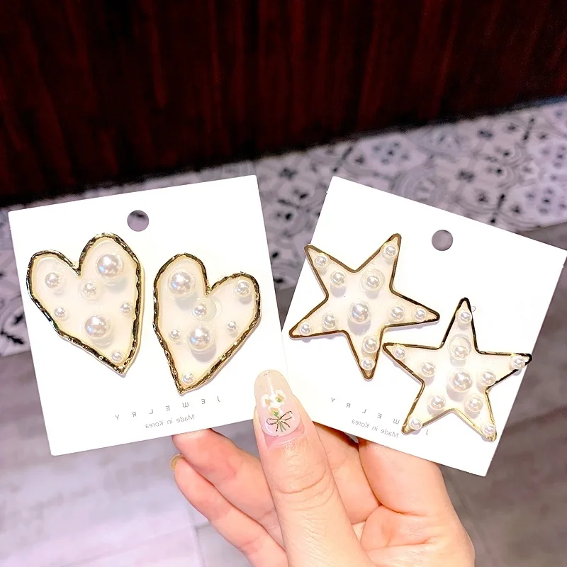 Корейский Новый Эффектный прозрачный акриловый искусственный жемчуг Большое