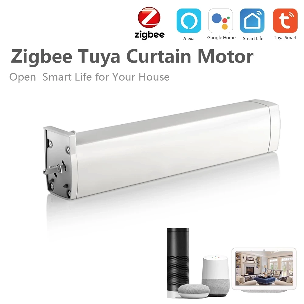 Zigbee мотор штора трек туя умный статус синхронизации приложение дистанционное